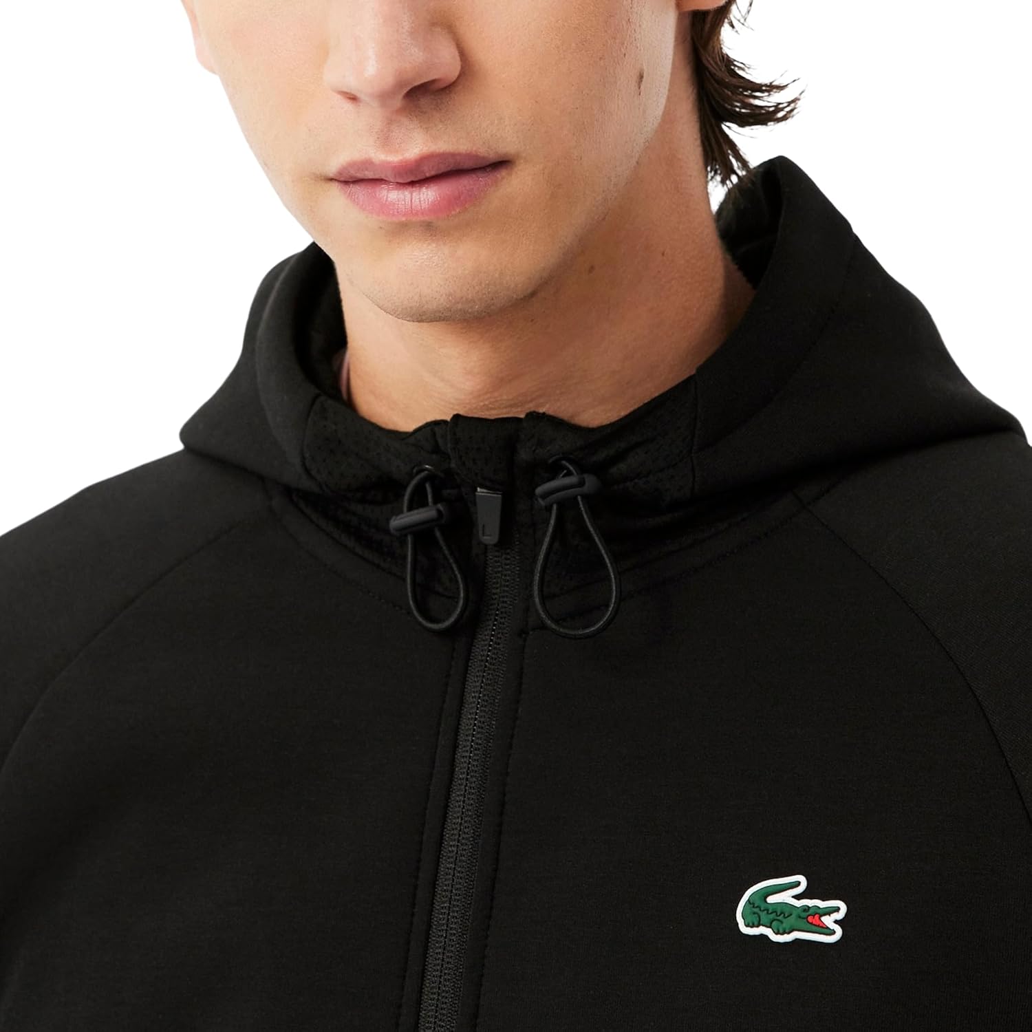 Мужская спортивная куртка Lacoste Sport Breathable Sport Track, Black/Black — фото 2