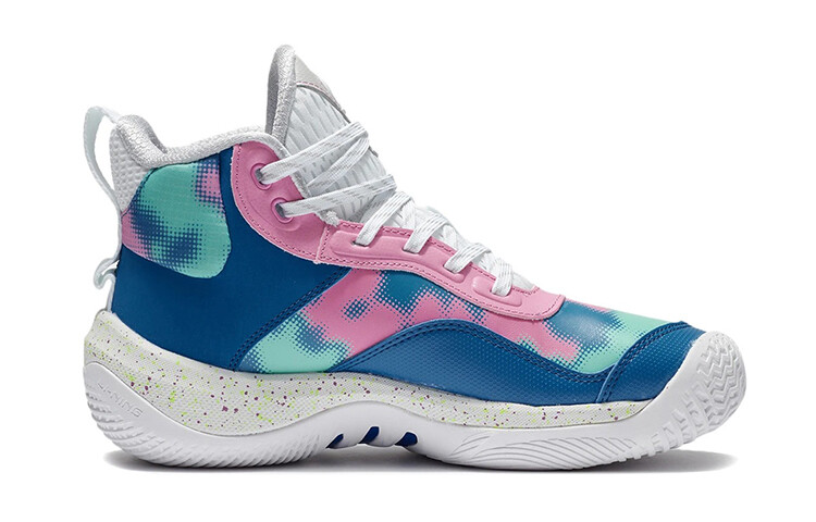 Баскетбольные кроссовки Pioneer Team Kids GS High-top Brilliant Purple Red/Jade Frost Green/Cobalt Blue Lining Young — фото 2