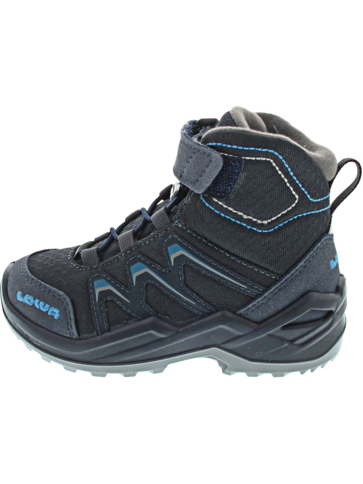 

LOWA Ботинки Maddox Warm GTX Mid Jr на липучках, синие
