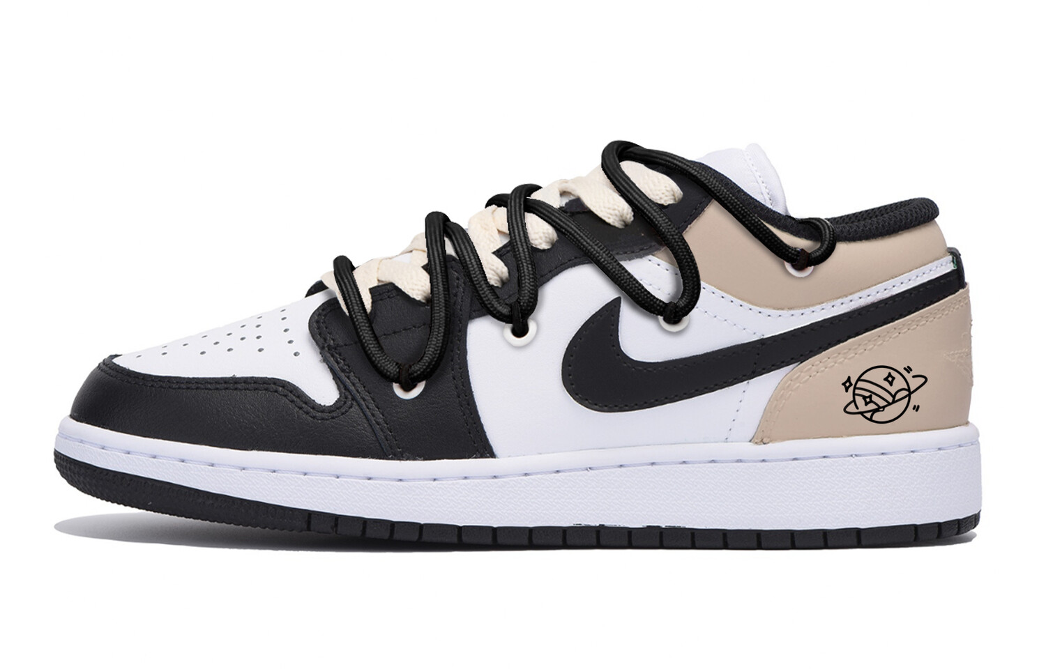 

Баскетбольные кроссовки Air 1 Vintage Men Low-Top Black/Brown Jordan, Черный, Баскетбольные кроссовки Air 1 Vintage Men Low-Top Black/Brown Jordan