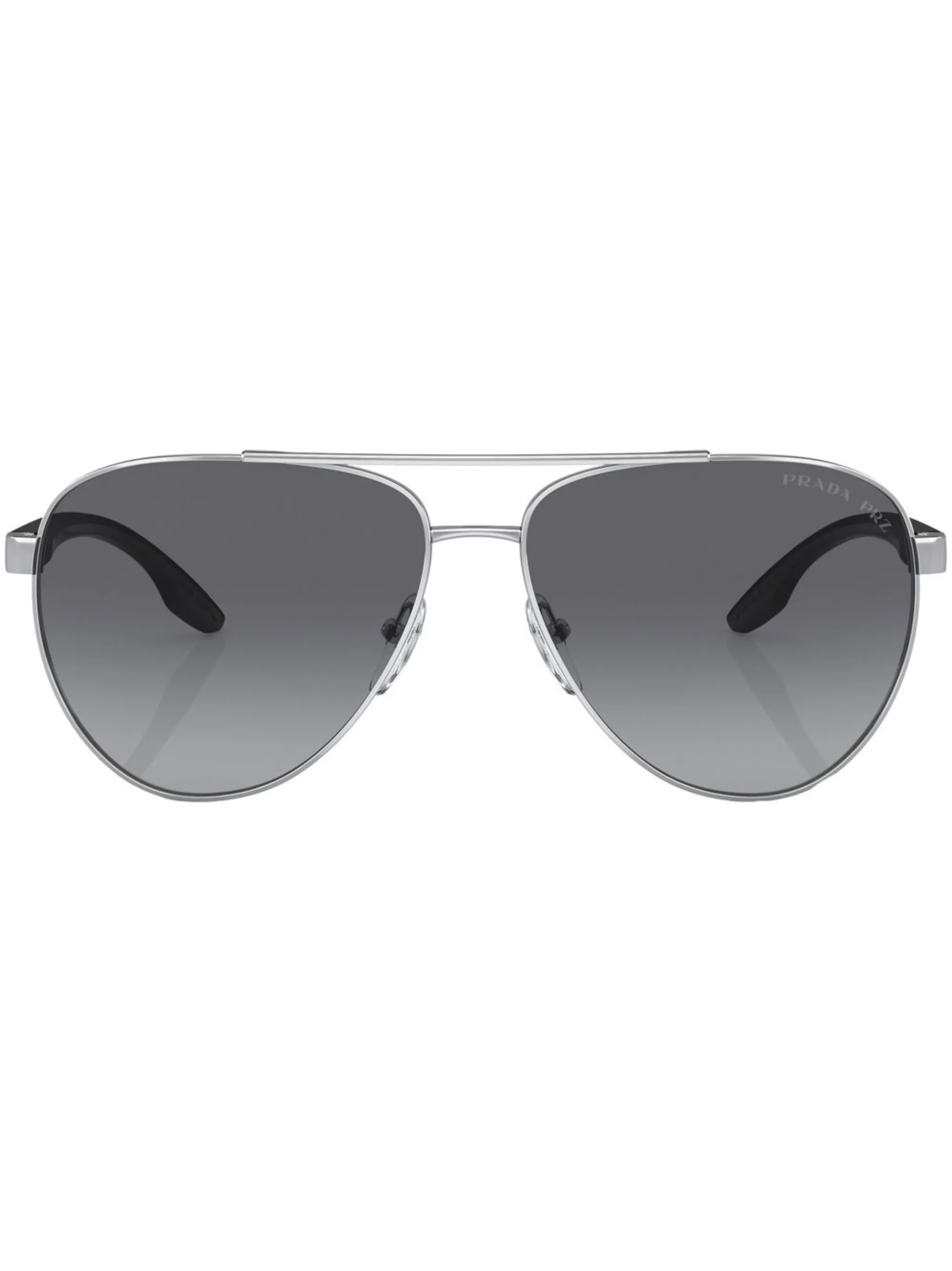 

Солнцезащитные очки с логотипом Prada Linea Rossa, серебристый