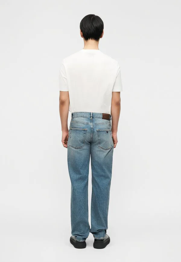 Брюки с карманами, джинсы свободного кроя Emporio Armani, Medium Blue Denim — фото 3