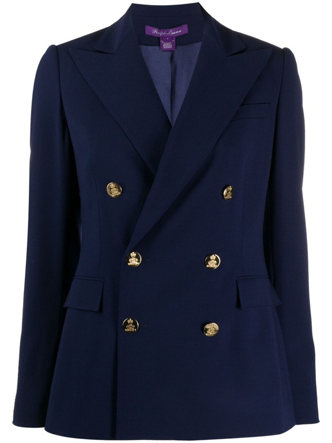 

Двубортный блейзер строгого кроя Ralph Lauren Collection, синий