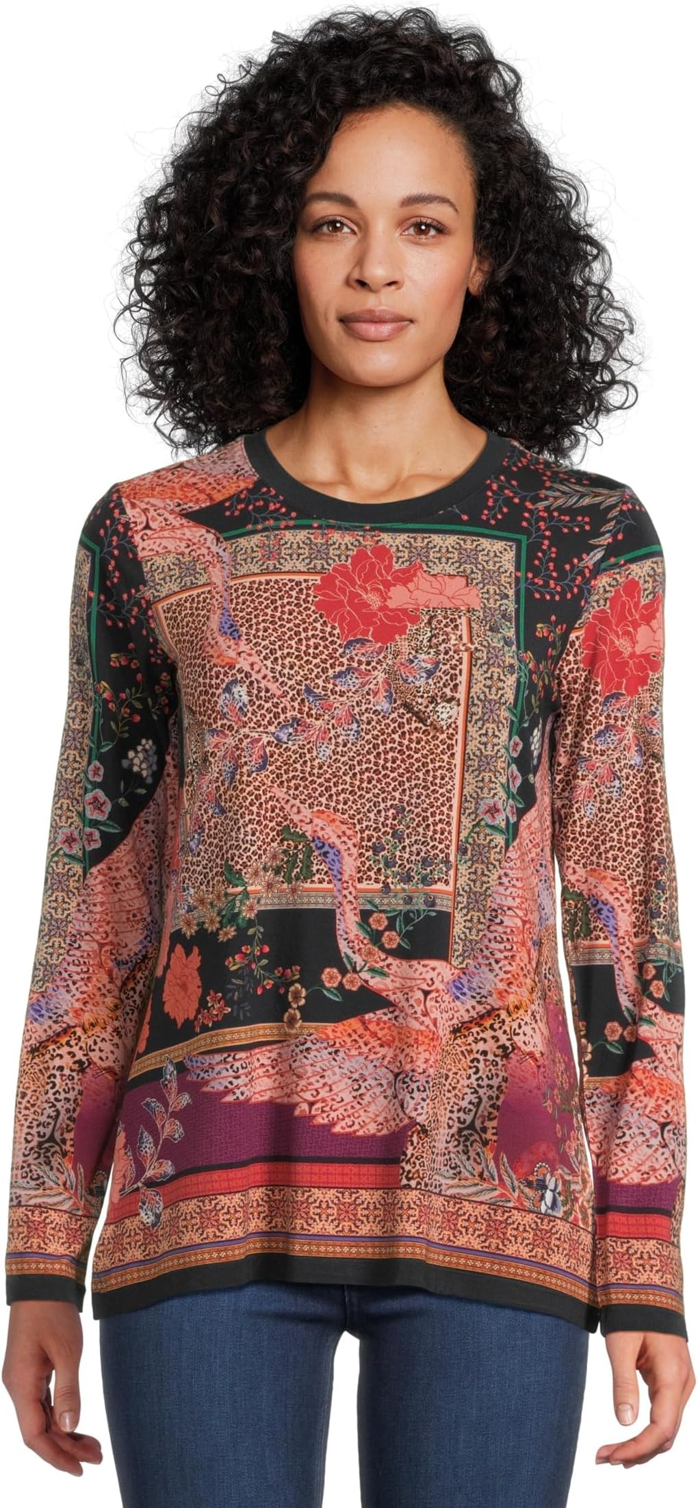 

Женская футболка с круглым вырезом и длинным рукавом The Janie Favorite - Depo Johnny Was, Deponio