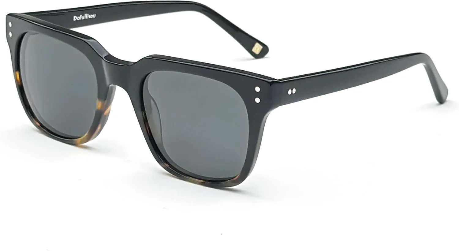 

Поляризованные солнцезащитные очки для женщин и мужчин, защита от УФ-излучения, классические квадратные очки AT8143 Dafullhou, Black Tortoise Frame/Black Lens