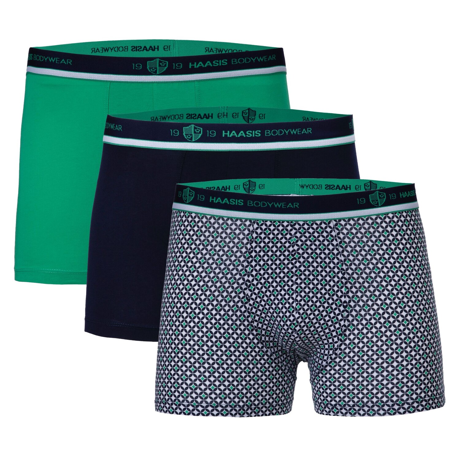 

Боксеры Haasis Bodywear 3er-Set: Pants, цвет marine/grün