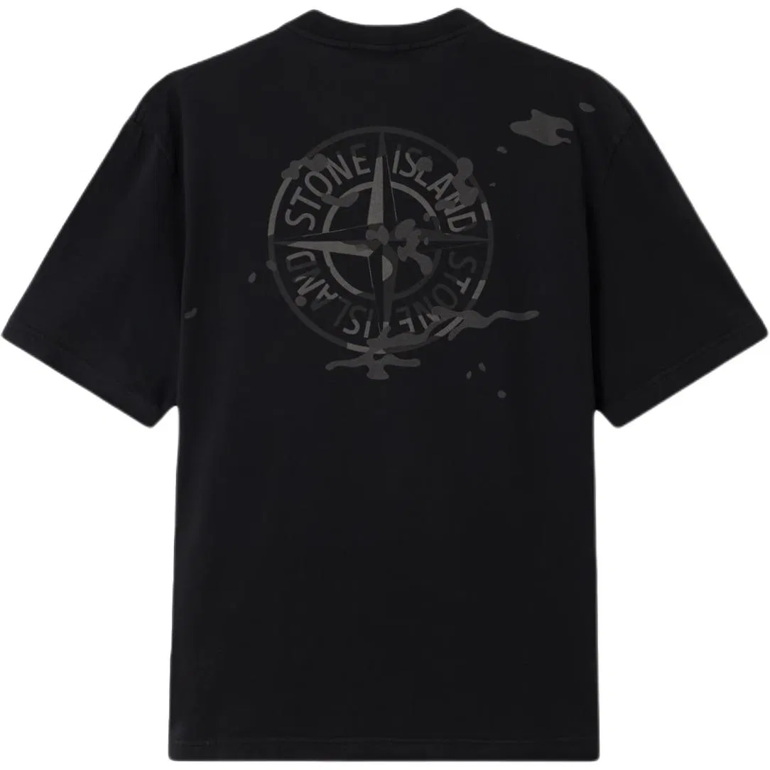 Футболка Camouflage Compass Logo STONE ISLAND, Black — фото 3
