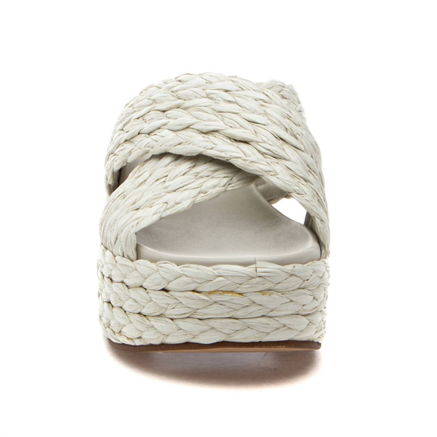 Женские босоножки-клин Quiver из рафии цвета кости J Slides, Bone Raffia — фото 4