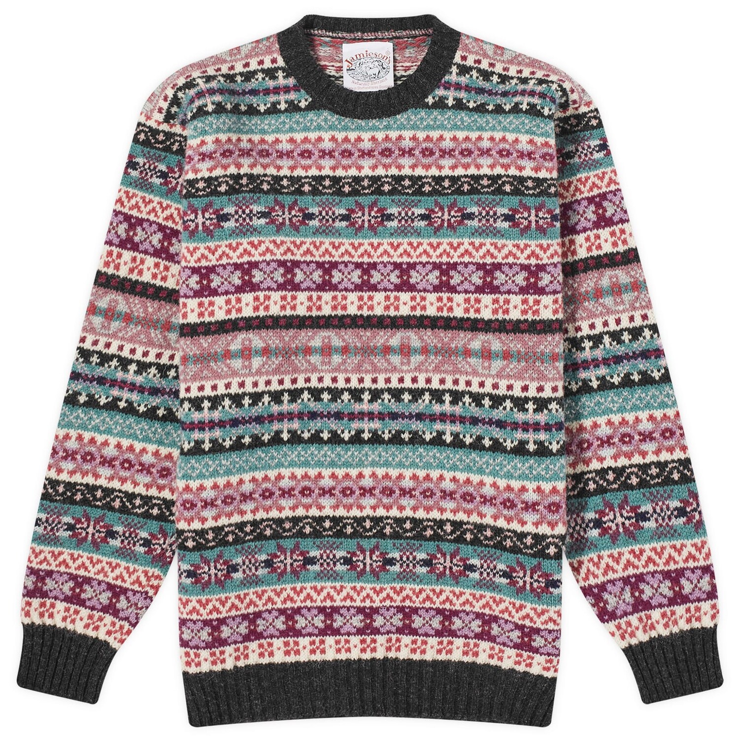 

Свитер Jamieson'S Of Shetland Fair Isle Crew Knit, цвет Peat