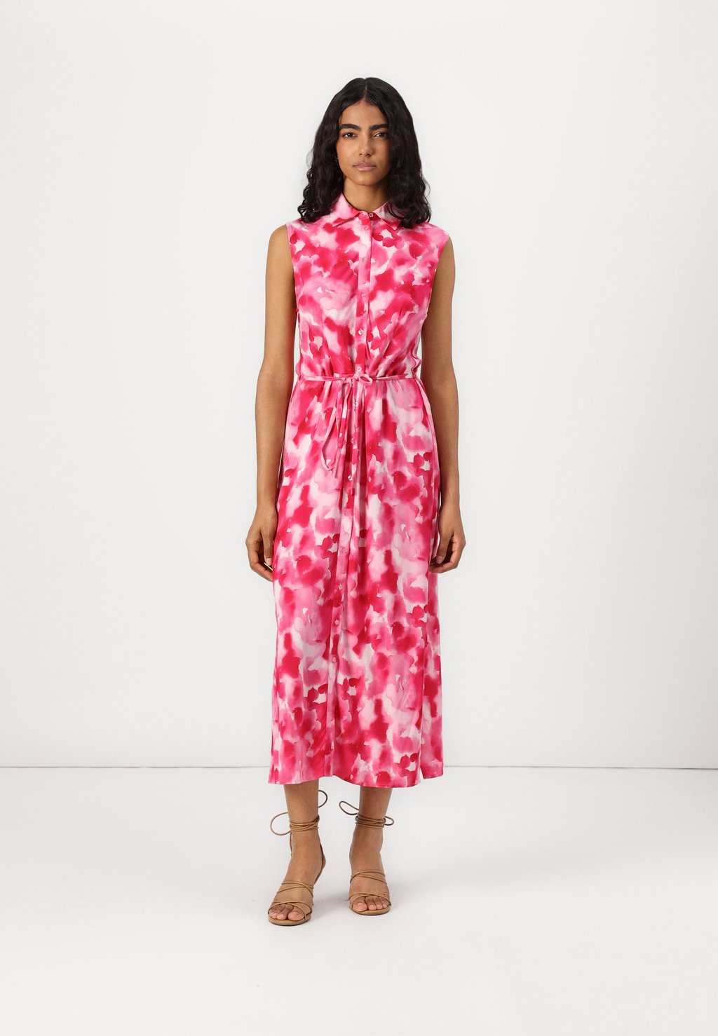 

Платье-рубашка SAVANNA LONG DRESS YAS, розовый