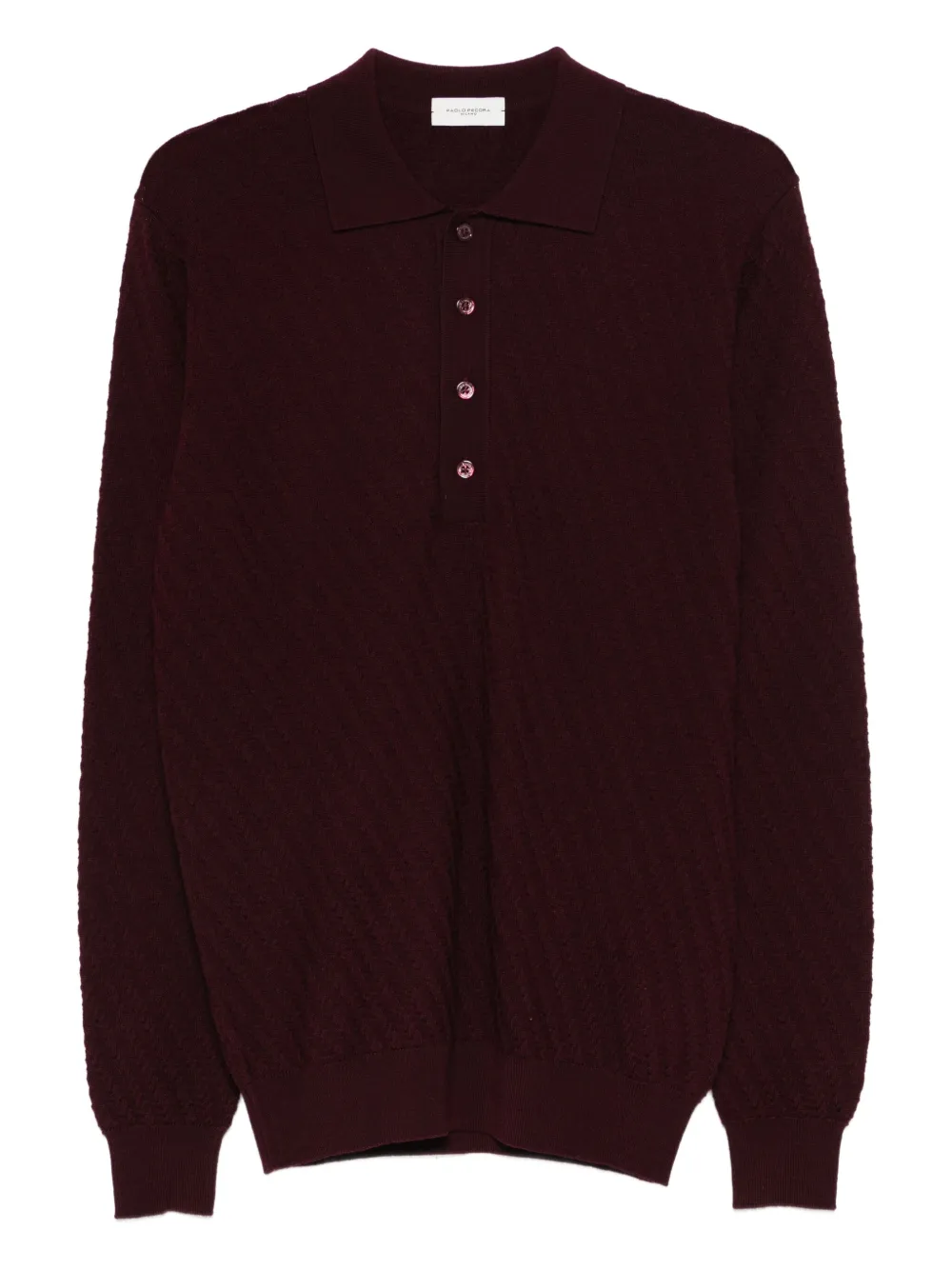 

Рубашка поло тонкой вязки Paolo Pecora, красный