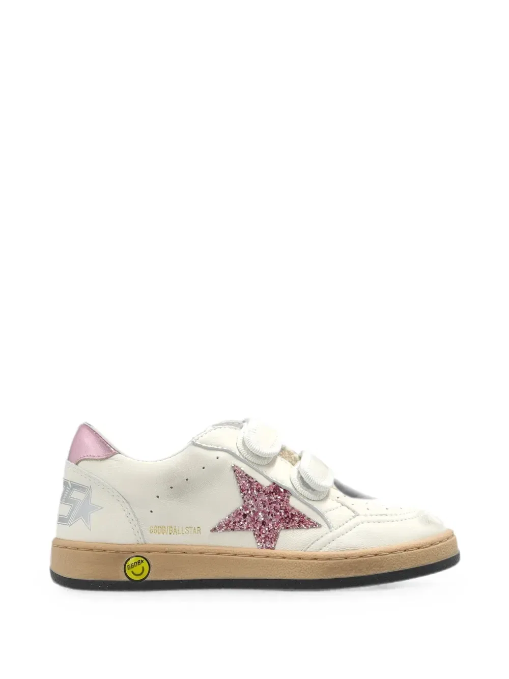 Кроссовки Ball Star с блестящими звездами Golden Goose Kids, белый — фото 2