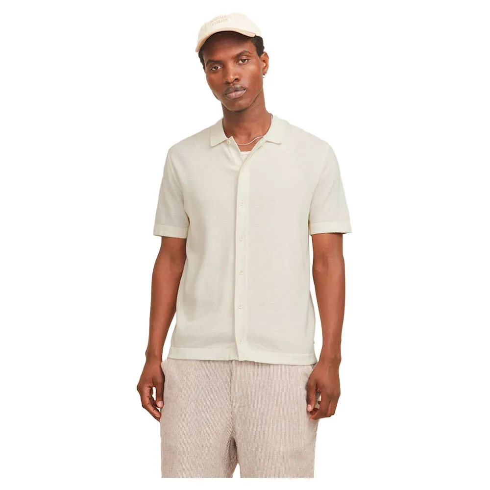 

Рубашка с коротким рукавом Jack & Jones Emil Structure, бежевый