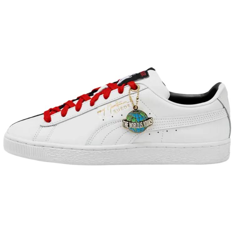 

PUMA Кроссовки для скейтбординга Shoe Palace x Suede, износостойкие, низкие, белые, мужские