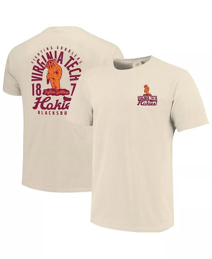 

Мужская кремовая футболка Virginia Tech Hokies Comfort Colors Mascot Overlay Image One