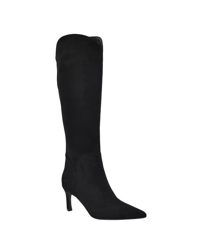 Женские сапоги Palisa с острым носом и шпилькой, Regular и Wide Calf Guess, черный