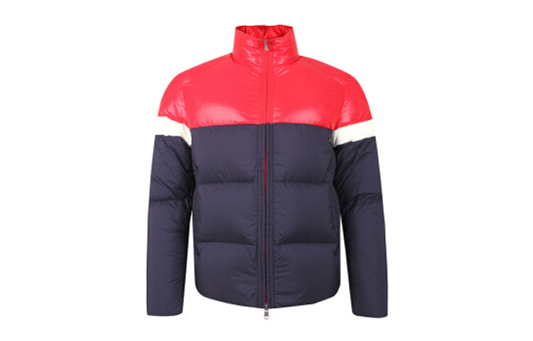 

Пуховик мужской красный синий многоцветный Moncler