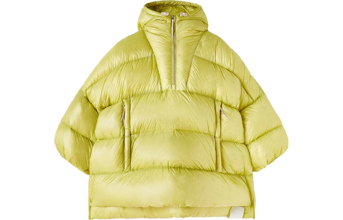 

Полузастегивающаяся пуховая накидка JIL SANDER, Светло-зеленый