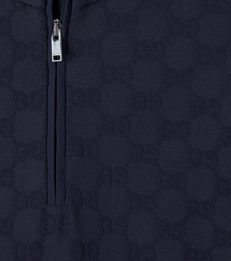 Жаккардовая куртка GG Gucci Kids, синий — фото 3