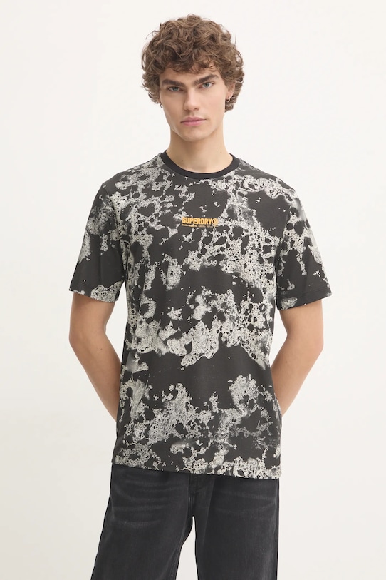 

Хлопковая футболка Superdry, черный