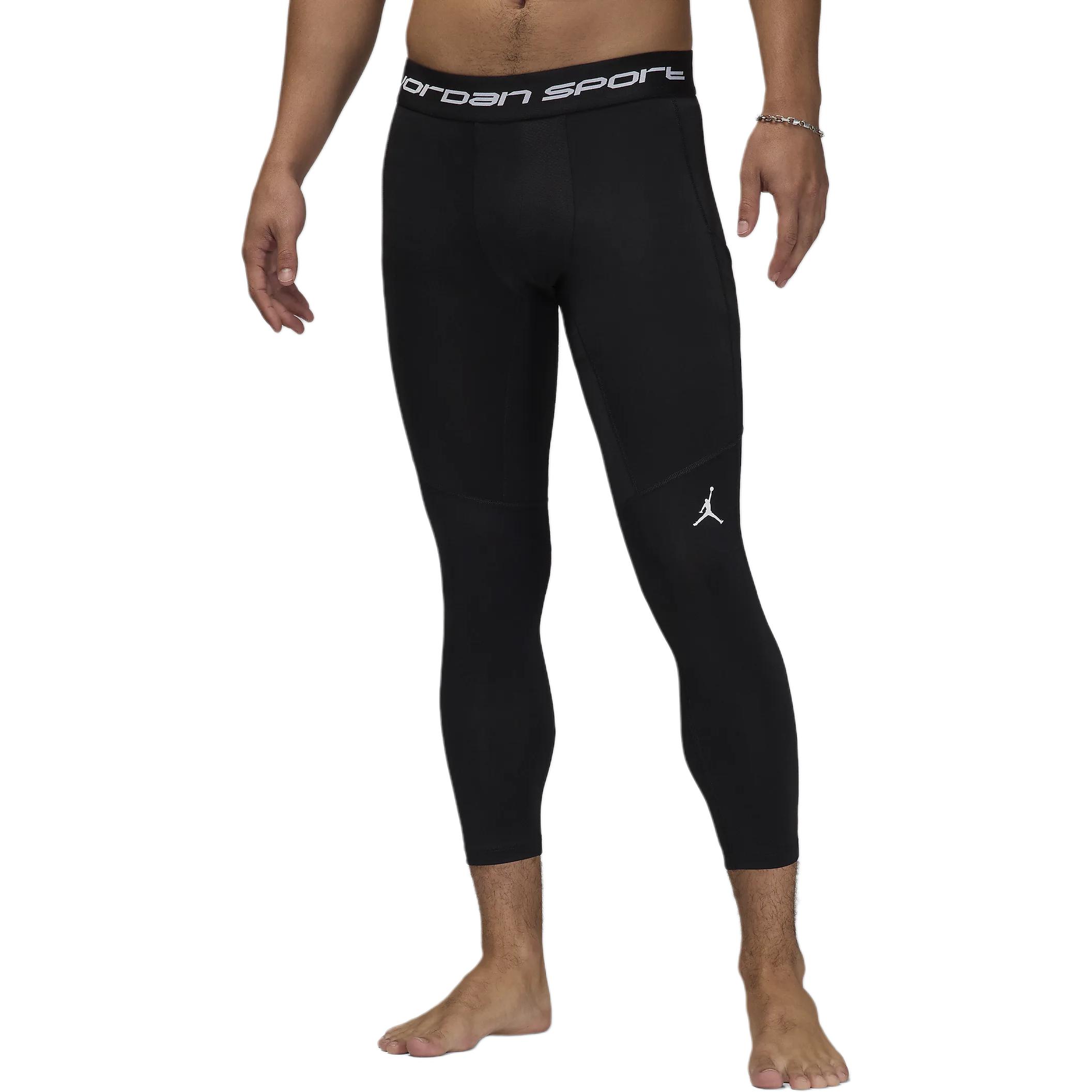 Мужские спортивные леггинсы Dri-FIT длиной 3/4 Jordan, черный/белый — фото 3