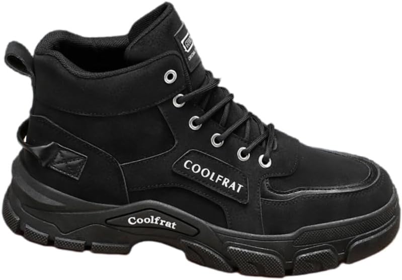 

Мужские туристические ботинки Fusecottc - подходят как для спорта, так и для повседневной носки - с шнурками и противоскользящей подошвой, черный