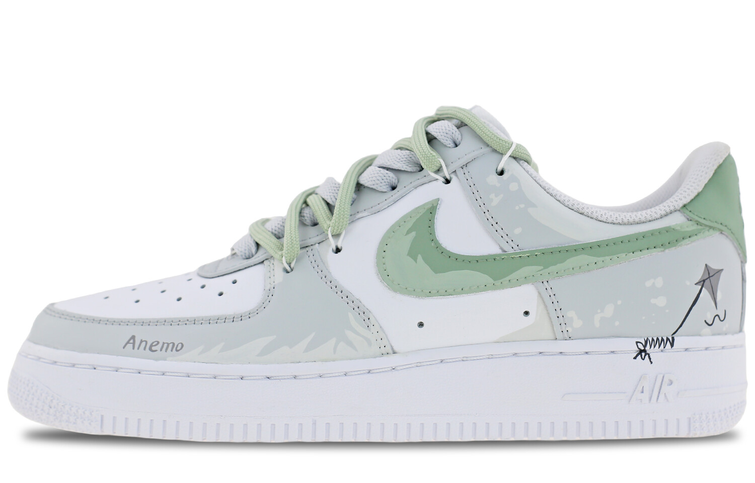 

Кроссовки Nike Air Force 1 Skateboarding Shoes Unisex Low-top White, зеленый