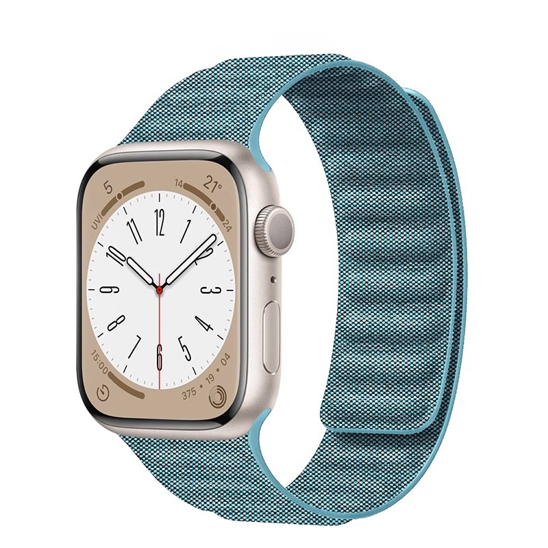 

IBOANN Часы Watch Band Apple Compatibility Canvas Material, Denim Turquoise