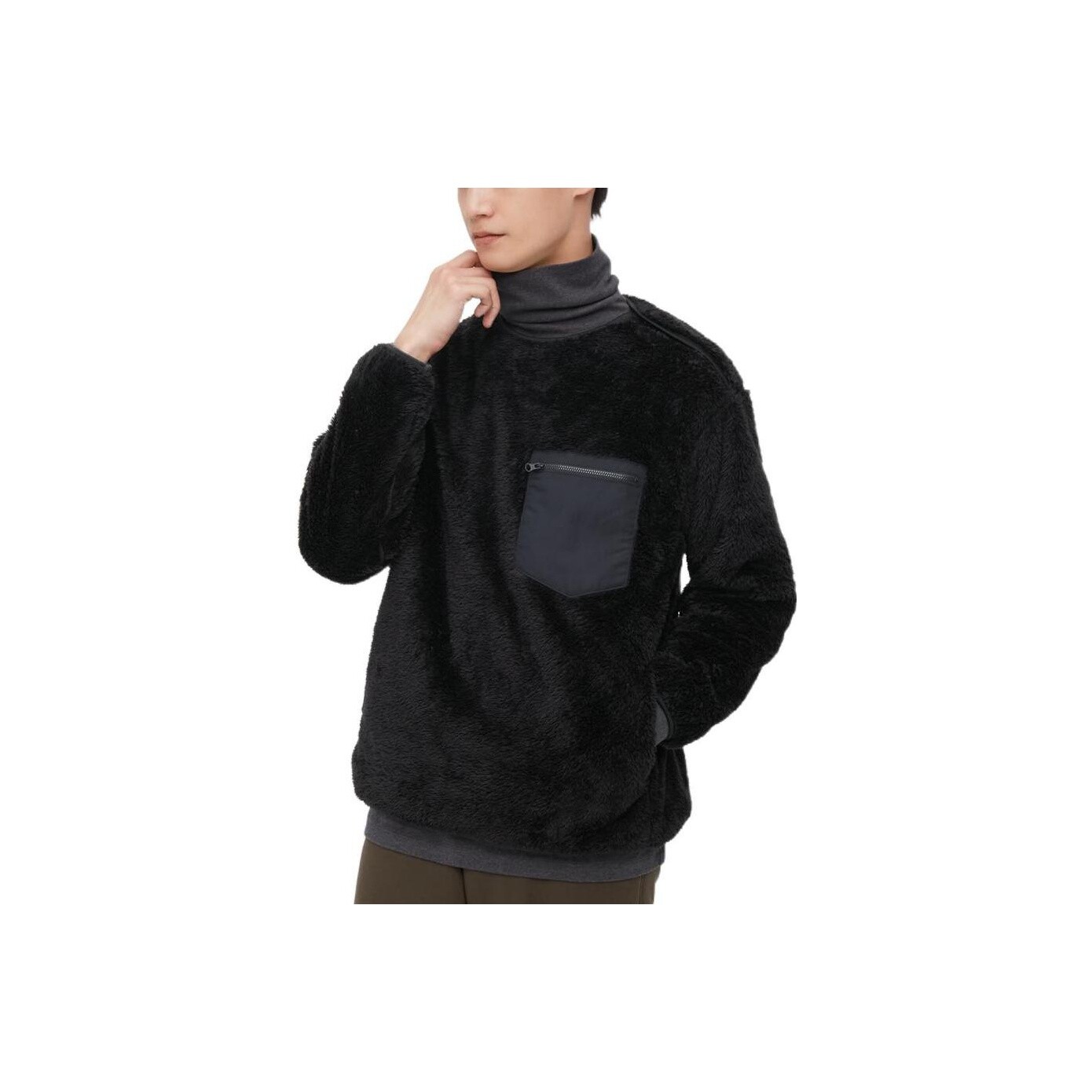 UNIQLO Мужская толстовка, цвет Black — фото 2