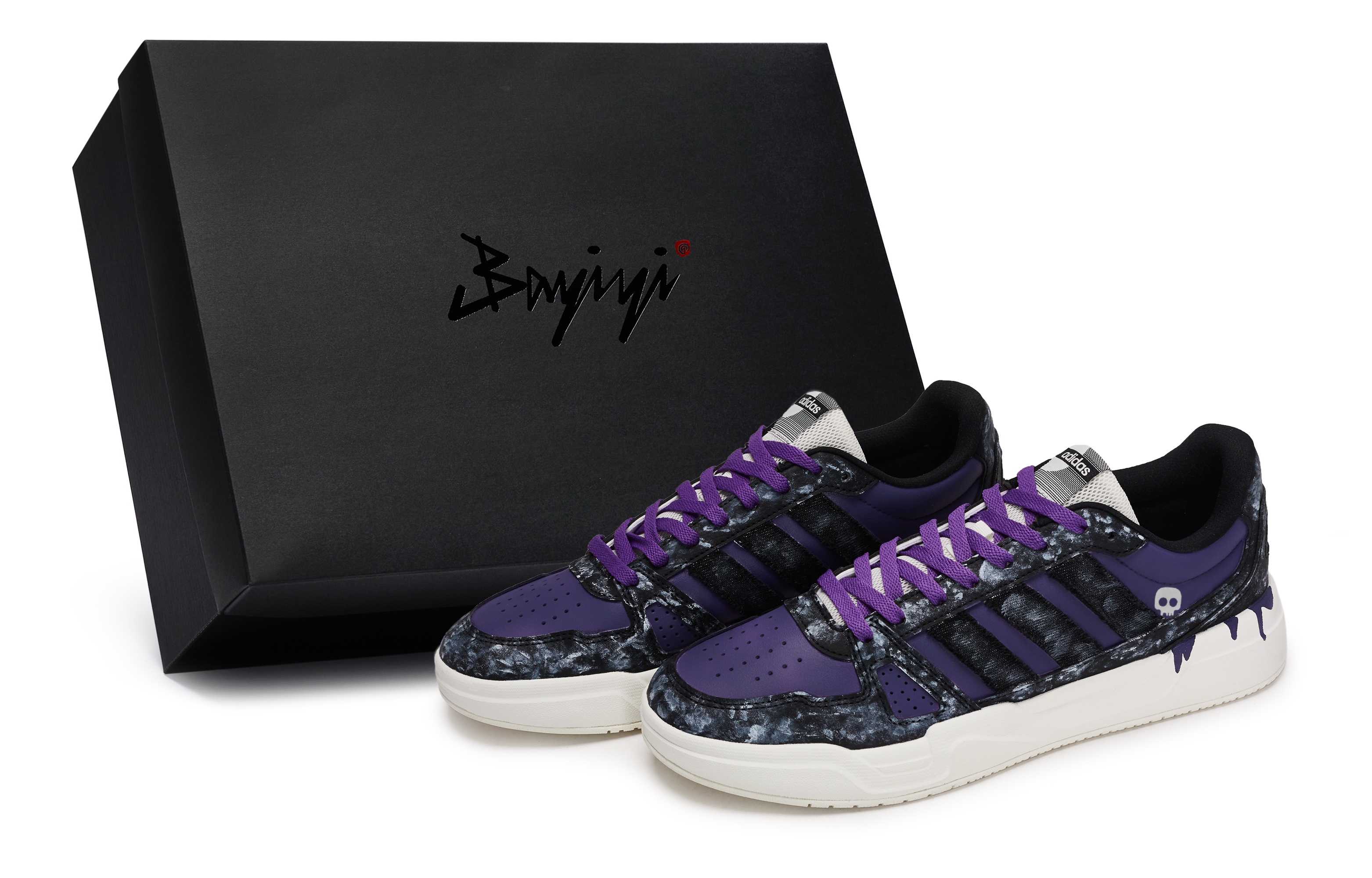 

Adidas Кроссовки для скейтбординга LITE BALLER, низкие, мужские, черные/серые/фиолетовые