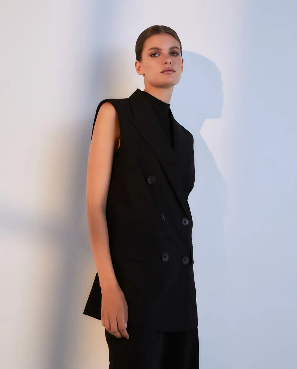 

Женский двубортный жилет Woman El Corte Inglés, черный
