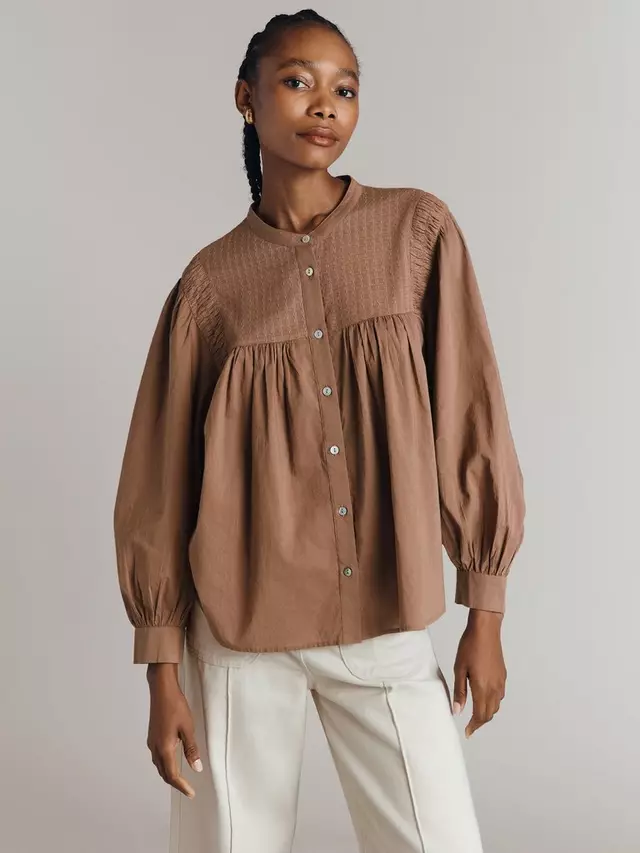 

Топ Ghost Greta Poplin Bib, цвет mink