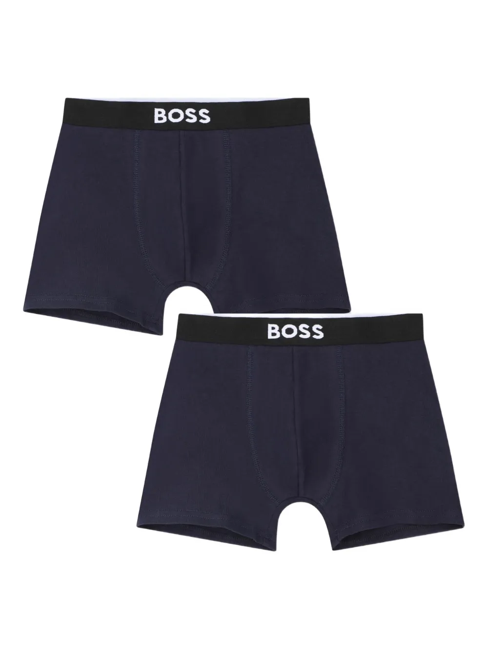 Комплект из двух боксеров с логотипом BOSS Kidswear, синий — фото 2