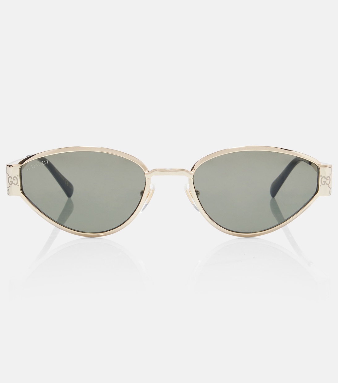 

Guccissima солнцезащитные очки «кошачий глаз» Gucci, Gold-Gold-Grey