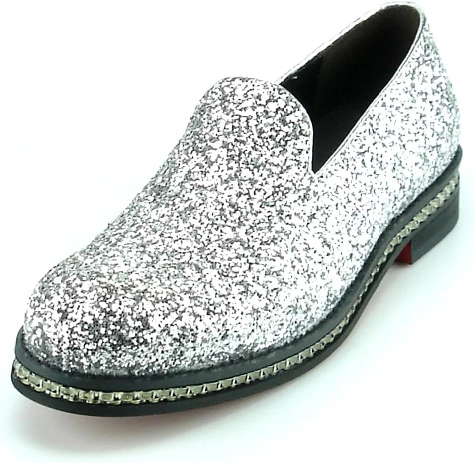 Лоферы FI-7118 Glitter Slip on, Silver Fiesso by Aurelio Garcia
