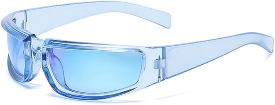 

Ретро-панк солнцезащитные очки для женщин с зеркальными линзами и защитой от УФ-излучения UV400; очки для мужчин для активного отдыха и вождения HDUBFY, Blue Blue Mirror