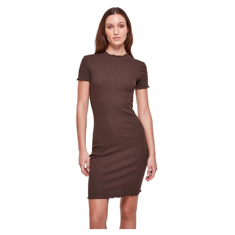 

Короткое платье Urban Classics Short Sleeve, коричневый