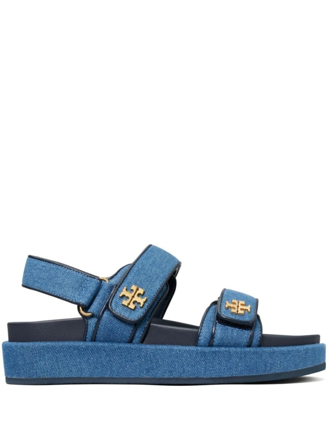 

Tory Burch джинсовые сандалии Kira на липучках, синий
