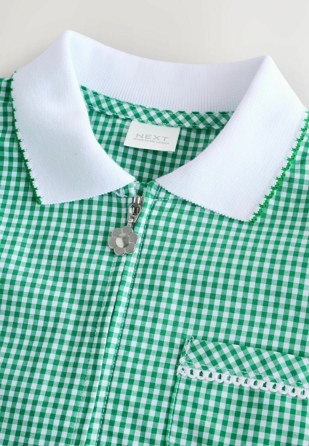 Повседневное платье RICH SCHOOL GINGHAM ZIP Next, светло-зеленый — фото 2