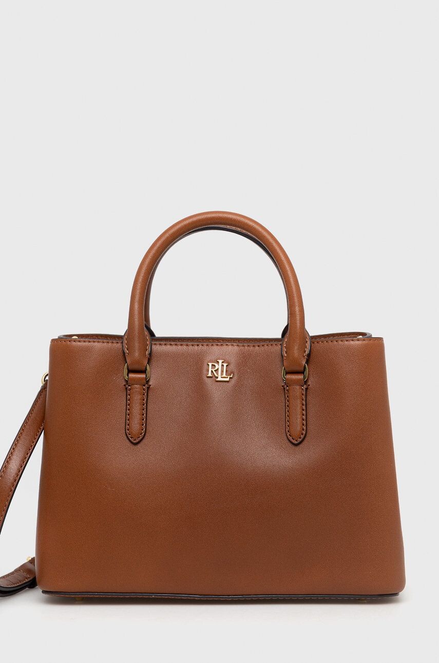 

Кожаная сумочка Lauren Ralph Lauren, коричневый