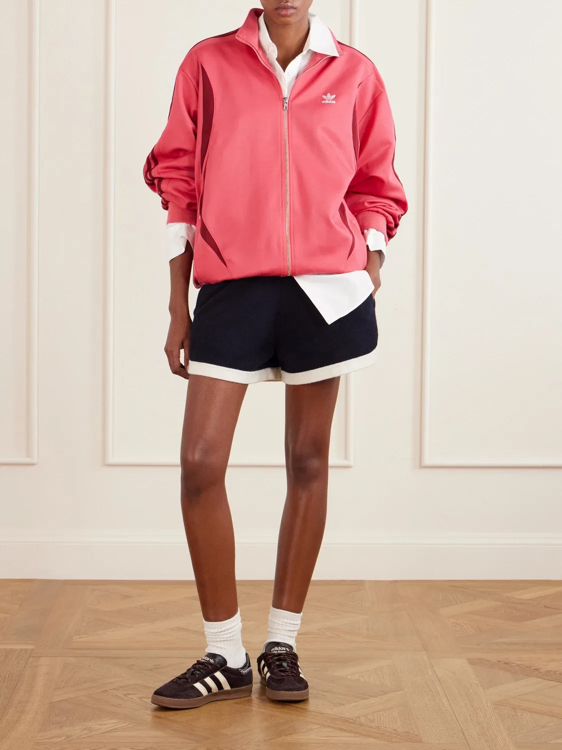 Джерси-куртка на молнии + Уэльс Боннер adidas Originals, розовый — фото 2