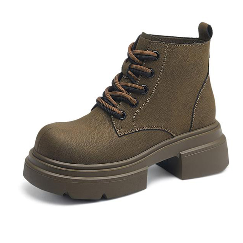 Devanro Женские короткие ботинки Мартин 6,3 см хаки, цвет Khaki