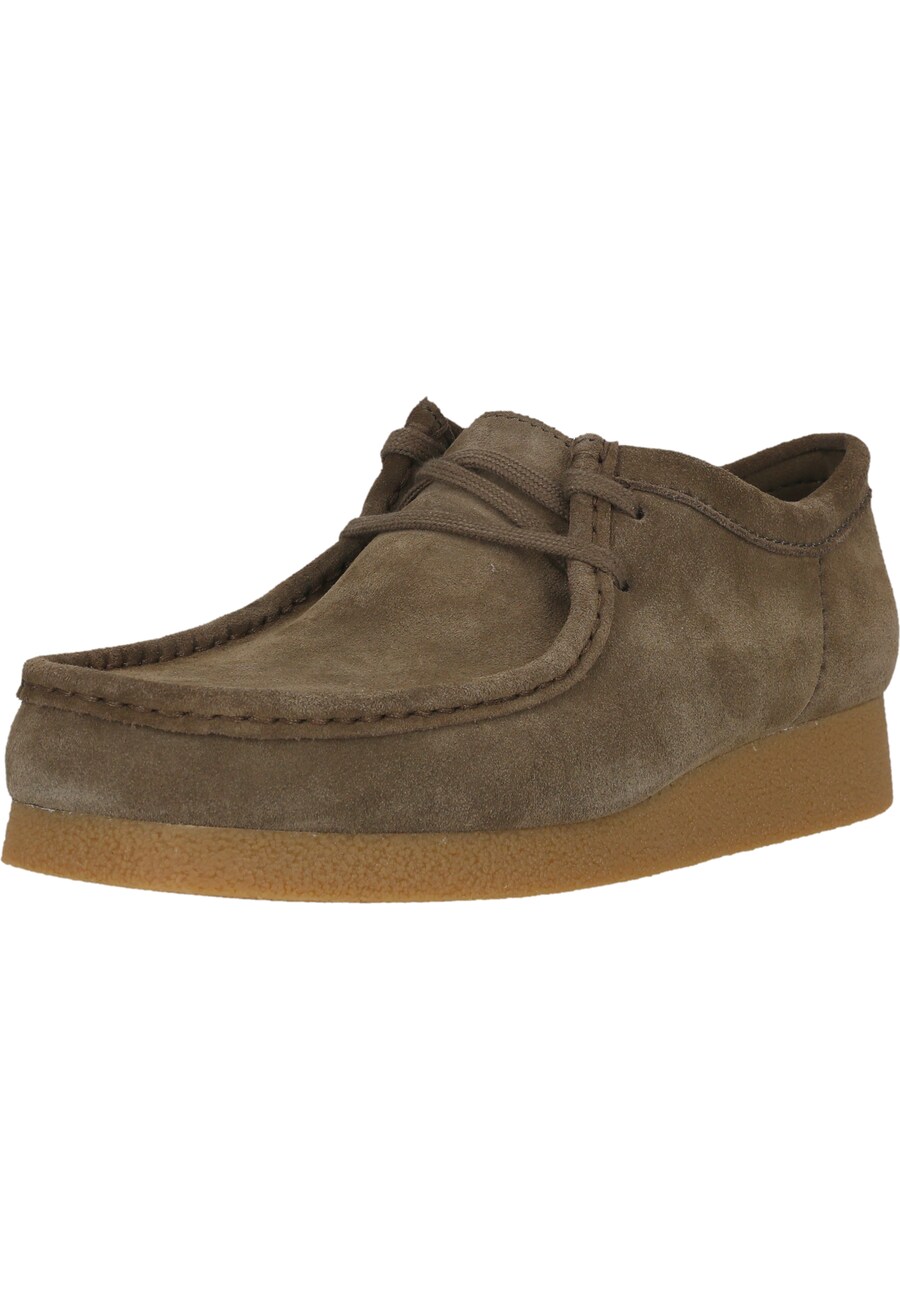 

Туфли на шнуровке CLARKS Wallabee, оливковый