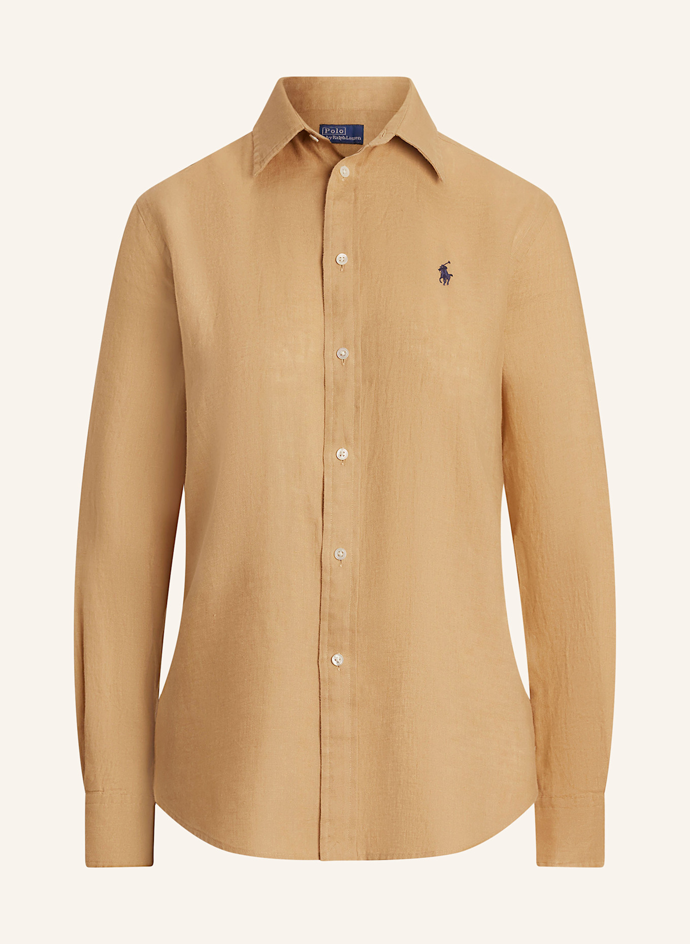 

Льняная блузка-рубашка Polo Ralph Lauren, коричневый