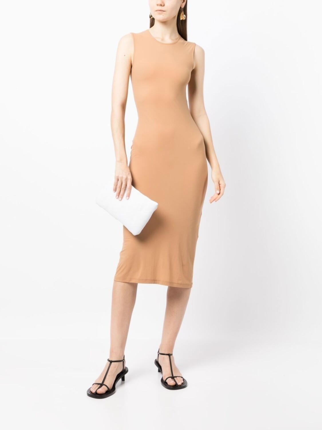 Платье макси без рукавов Jil Sander, нейтральный цвет — фото 2