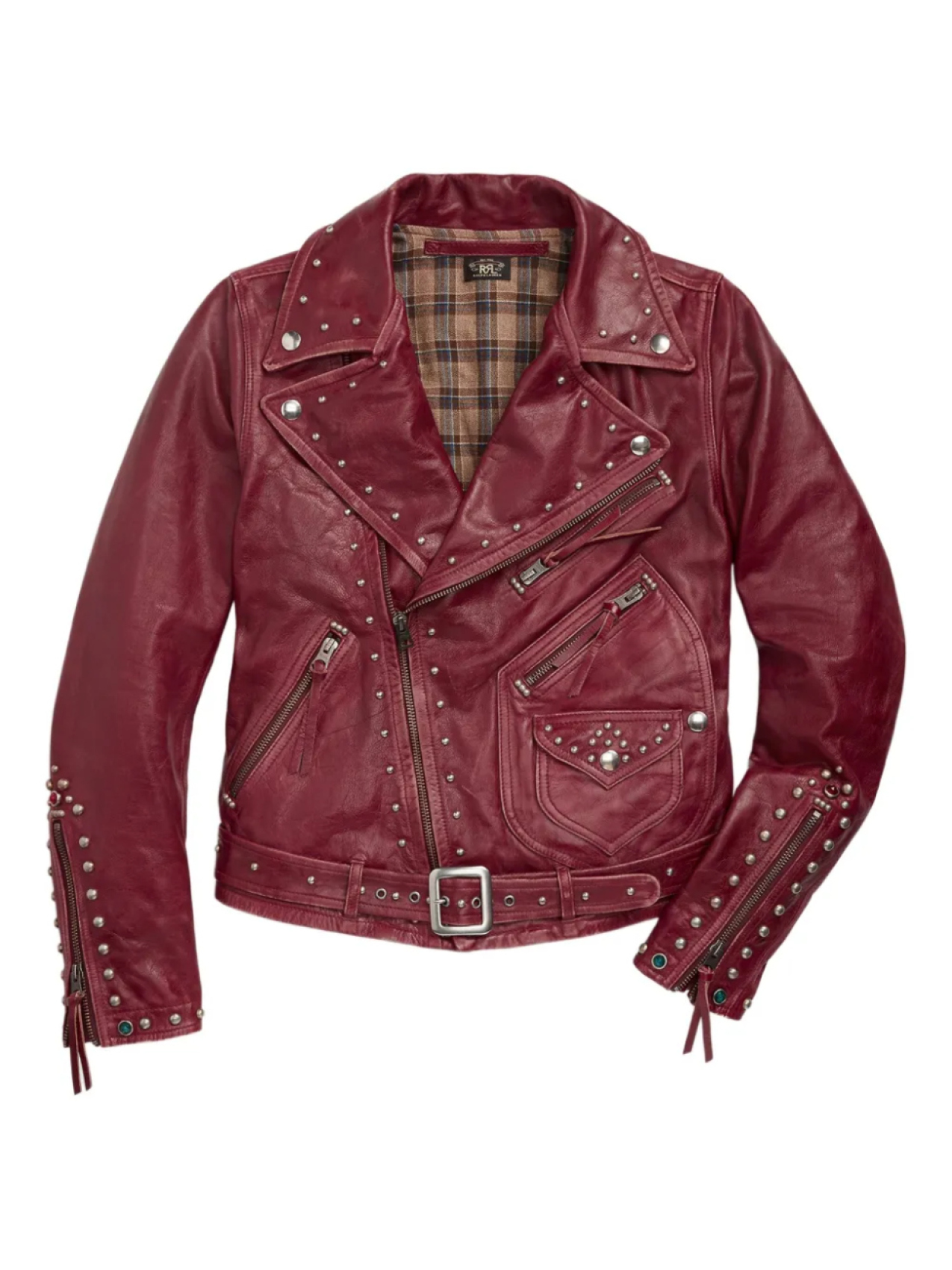 

Ralph Lauren RRL байкерская куртка с заклепками, красный