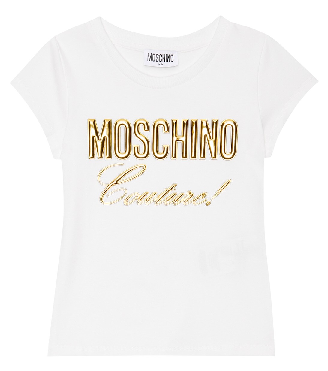 

Футболка из смесового хлопка с логотипом Moschino, белый