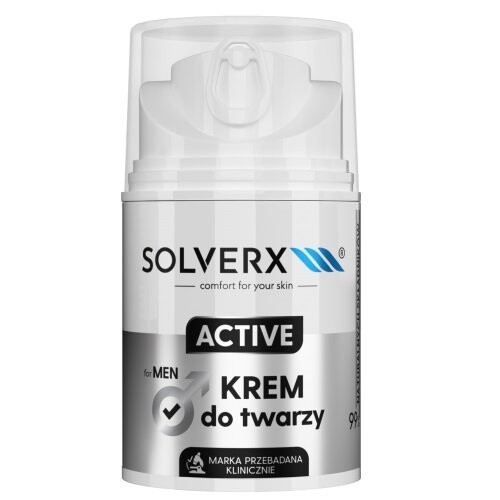 

Крем для лица для мужчин, 50 мл Solverx, Active, Серый, Крем для лица для мужчин, 50 мл Solverx, Active