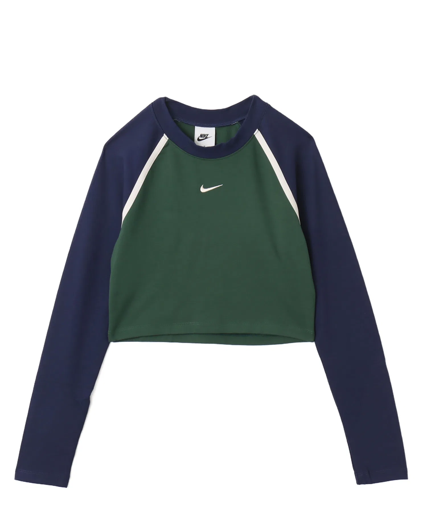 Женская укороченная футболка NIKE Street Body Bold салатовая