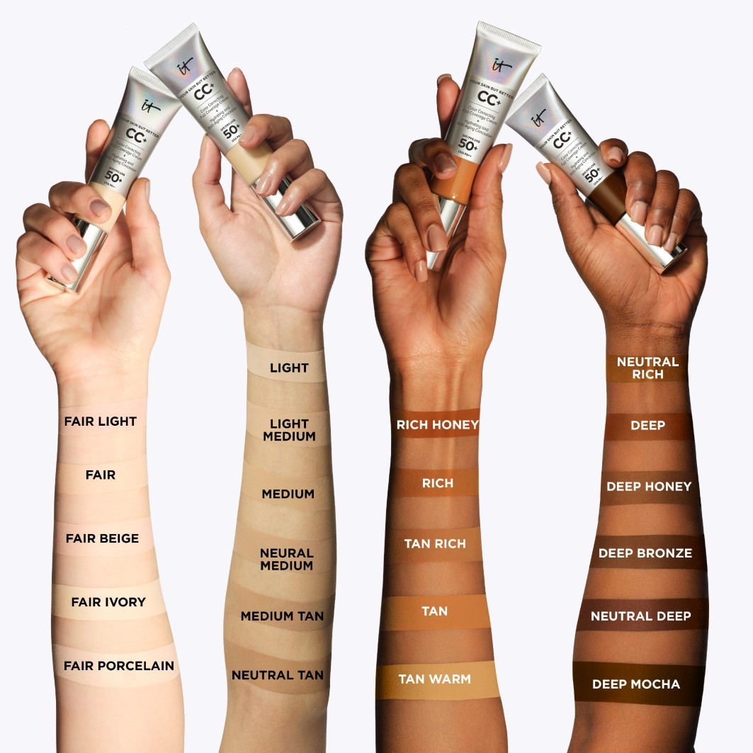 CC-крем your skin but better cc+ spf 50+ It Cosmetics, r.honey - rich honey, объем 32 мл — фото 4